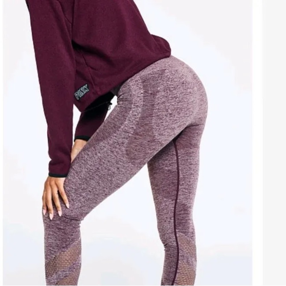 PINK Victoria’s Secret Seamless High Waist Athletic Leggings Purple